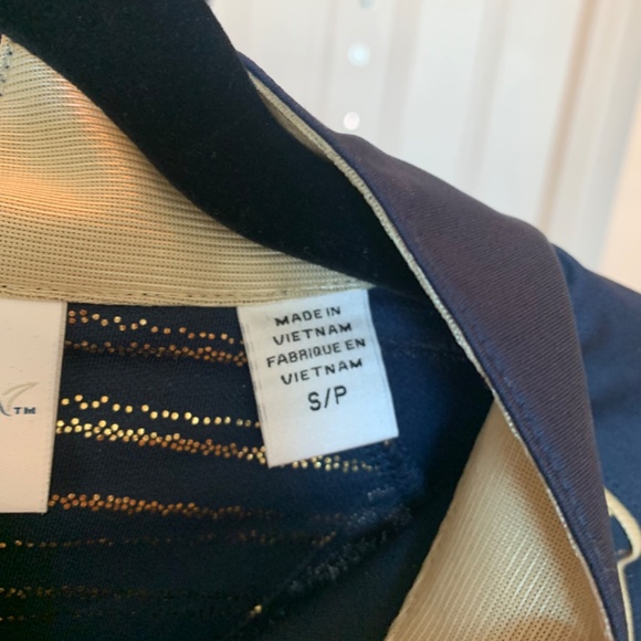 Greg Norman Navy Blue/Gold Print Golf Pants/Top Set sz S/P-4 - Picture 9 of 13